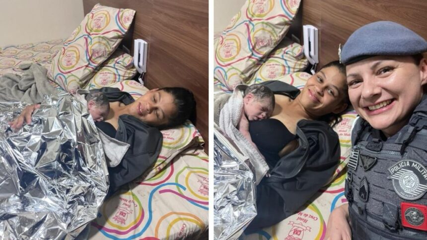 policial bebe nasceu